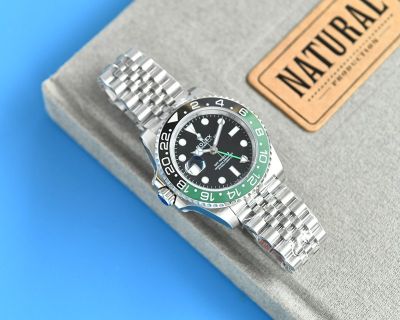 ROLEX GMT  904L Steel 3186/2836 Movement 40MM Green Watch